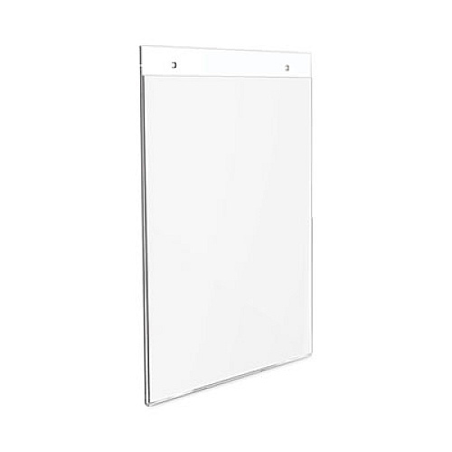 Classic Image Wall-Mount Sign Holder, Portrait, 8.5 x 11, Clear