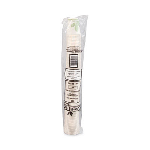 Bare Eco-Forward Treated Paper Cold Cups, 3 oz, White/Green, 100/Sleeve, 50 Sleeves/Carton