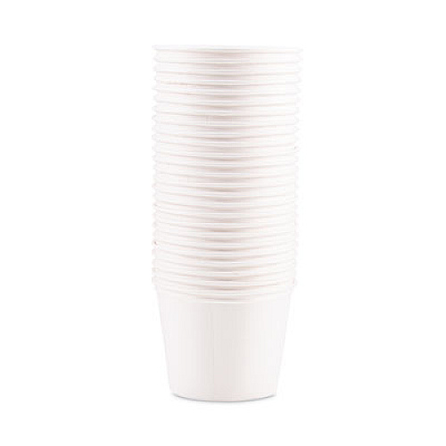 SOLO Double Wrapped Paper Bucket, Unwaxed, 83oz, White, 100/Carton (5T1UU)