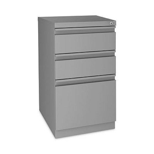 Modern Teacher Series Left Pedestal Desk, 60" X 24" X 28.75", Weathered Charcoal/silver