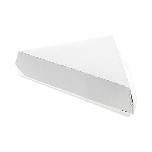 Paperboard Hinged Container, Pizza Box, 8.26 x 6.56 x 1.5, White, Paper, 500/Carton