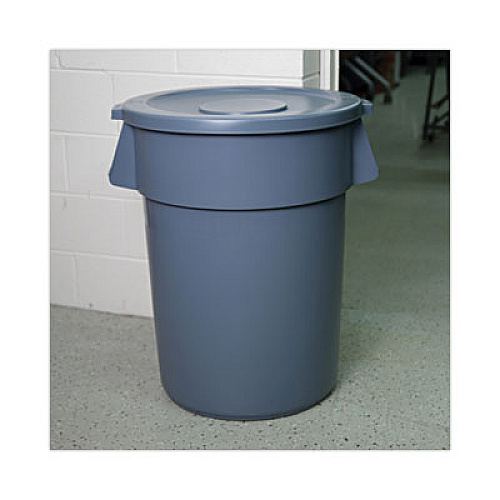 Boardwalk&reg; 44-Gal Round Waste Receptacle Lid, Gray (BWK44GLWRLIDGRA)