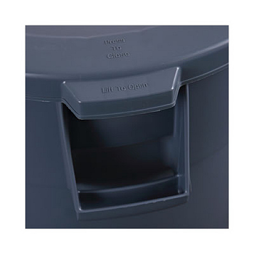 Boardwalk&reg; 44-Gal Round Waste Receptacle Lid, Gray (BWK44GLWRLIDGRA)