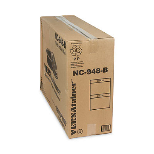 Pactiv Newspring VERSAtainer Microwavable Containers, Vented Lid, 48 oz, 9" Diameter, Black/Clear, Plastic, 150/Carton (NC948B)