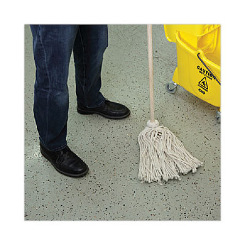 Boardwalk&reg; Deck Mop; 54" Wooden Handle, 24oz Cotton Fiber Head, 6/Pack (BWK124C)