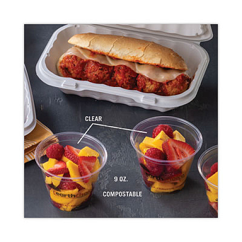 EarthChoice Compostable Cold Cup, 9 oz, Clear/Printed, 975/Carton