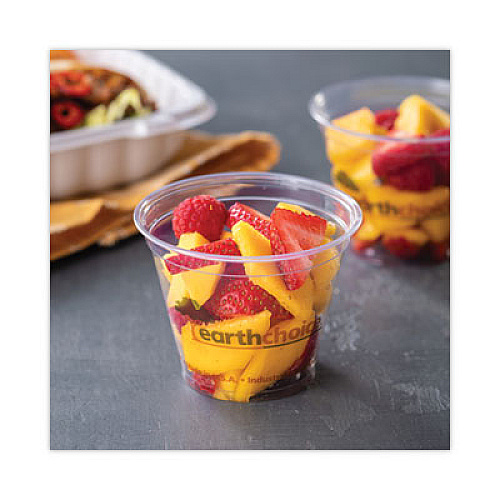 EarthChoice Compostable Cold Cup, 9 oz, Clear/Printed, 975/Carton