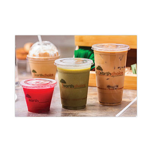 EarthChoice Compostable Cold Cup, 9 oz, Clear/Printed, 975/Carton