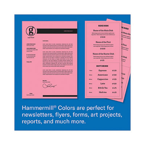 Hammermill Colors Print Paper, 20lb, 8.5 x 11, Cherry, 500/Ream (102210)