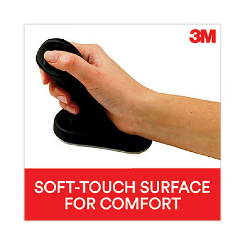 3M Ergonomic Wireless Three-Button Optical Mouse, 2.4 GHz Frequency/30 ft Wireless Range, Right Hand Use, Black (EM550GPS)
