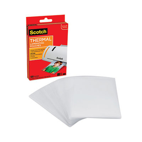 Scotch Laminating Pouches, 5 mil, 5" x 7", Clear, 100/Pack (TP5903100)