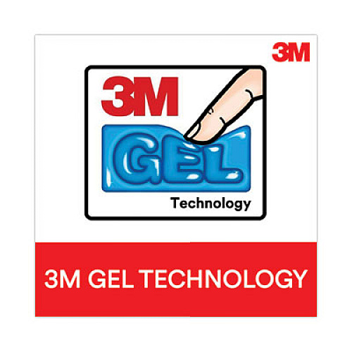 3M Antimicrobial Gel Thin Keyboard Wrist Rest, Extended Length, 25 x 2.5, Black (WR340LE)