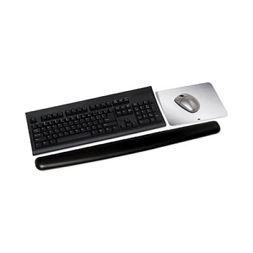 3M Antimicrobial Gel Thin Keyboard Wrist Rest, Extended Length, 25 x 2.5, Black (WR340LE)