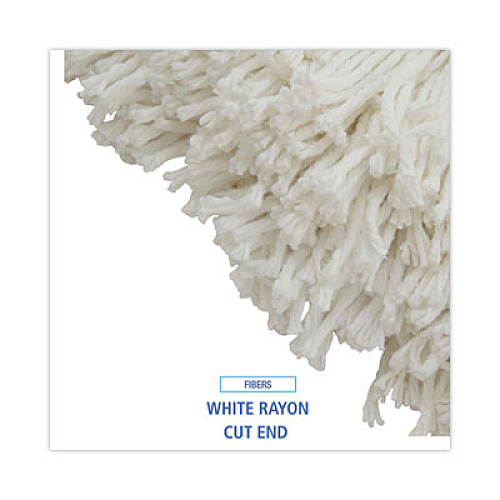Boardwalk&reg; Cut-End Wet Mop Head, Rayon, No. 32, White (BWK2032R)