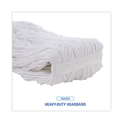 Boardwalk&reg; Cut-End Wet Mop Head, Rayon, No. 32, White (BWK2032R)
