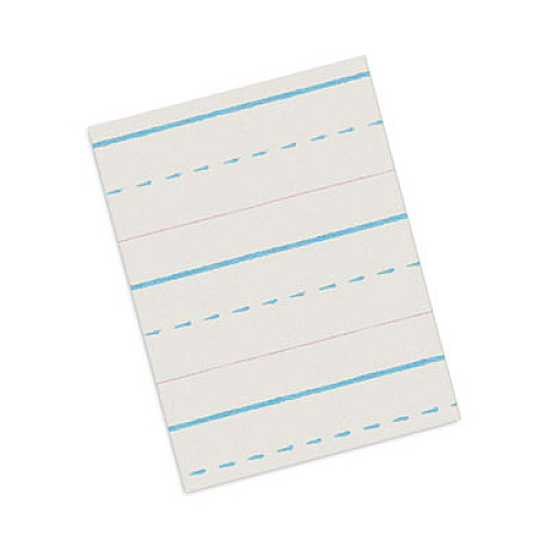 Pacon Multi-Program Handwriting Paper, 30 lb Bond Weight, 1/2" Long Rule, Two-Sided, 8 x 10.5, 500/Pack (ZP2612)