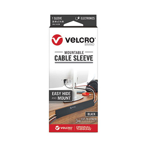 Velcro Mountable Cable Sleeves, 5.75" X 36", Black (30799)