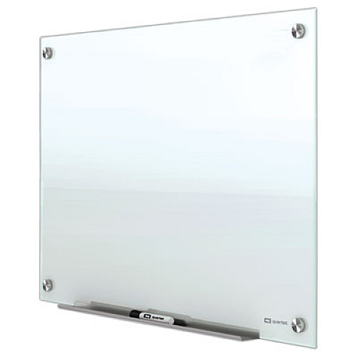 Quartet Brilliance Glass Dry-Erase Boards, 36 x 24, White Surface 36" (3 ft) Width x 24" (2 ft) Height - Brilliance White Tempered Glass Surface - Rectangle - Horizontal/Vertical - Magnetic - Scratch Resistant, Accessory Tray, Durable, Dent Resi (G23624W)