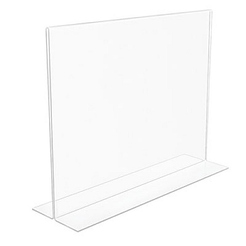 Deflecto Anti-Glare Stand Up Double Sided Sign Holder, 8.5 x 11, Clear (879301)
