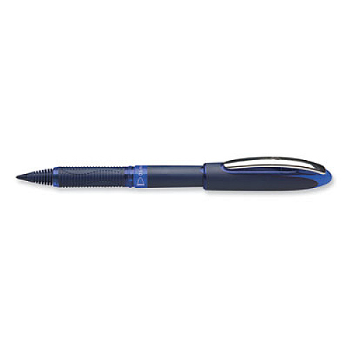 Schneider One Business Roller Ball Pen, Stick, Fine 0.6 mm, Blue Ink, Blue Barrel, 10/Box (183003)