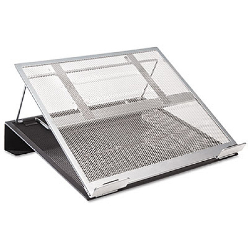 Rolodex Laptop Stand/Holder, 13w x 11 3/4d x 6 3/4h, Black/Silver (82410)