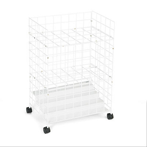 Wire Roll Files, 24 Compartments, 21w x 14.25d x 31.75h, White