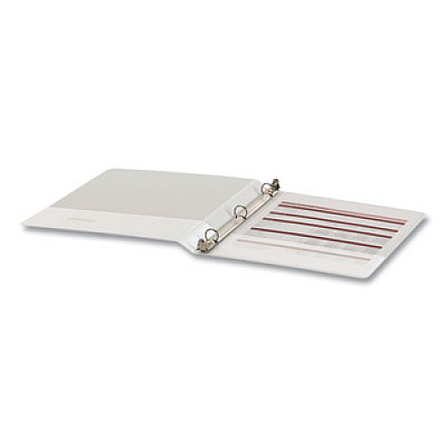 Universal Economy Round Ring View Binder, 3 Rings, 0.5" Capacity, 11 x 8.5, White, 12/Carton (UNV20952CT)
