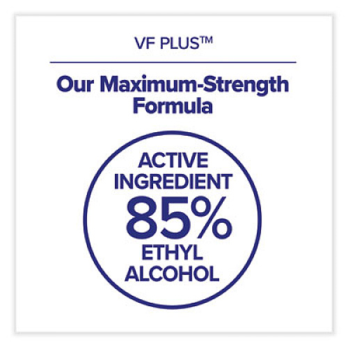 VF PLUS Gel Hand Sanitizer, 1,200 mL Refill Bottle, Fragrance-Free, For CS4 Dispensers, 4/Carton