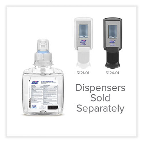 VF PLUS Gel Hand Sanitizer, 1,200 mL Refill Bottle, Fragrance-Free, For CS4 Dispensers, 4/Carton
