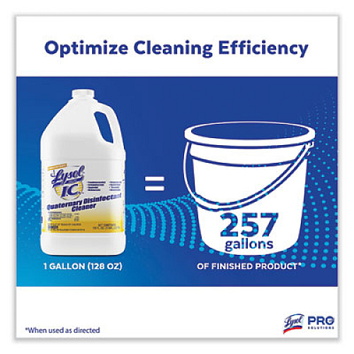 Lysol Quaternary Disinfectant Cleaner, 1gal Bottle, 4/Carton (74983CT)