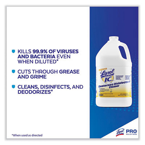 Lysol Quaternary Disinfectant Cleaner, 1gal Bottle, 4/Carton (74983CT)