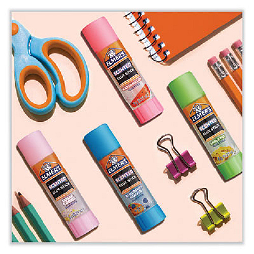 Elmer's Scented Glue Sticks, 0.21 oz, Dries in Assorted Colors, 4 Scents (2142958)