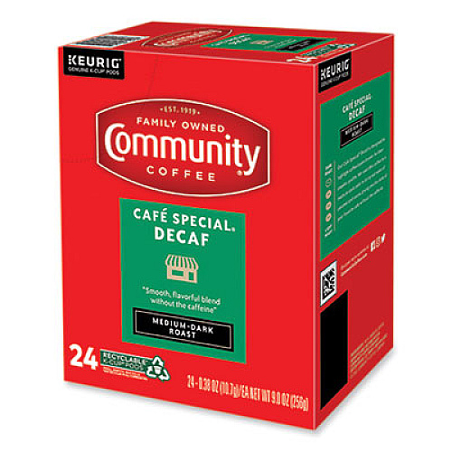 Community Coffee Cafe Special Decaf K-Cup, 24/Box (5000374327)