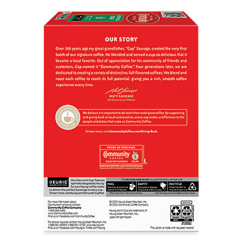 Community Coffee Cafe Special Decaf K-Cup, 24/Box (5000374327)