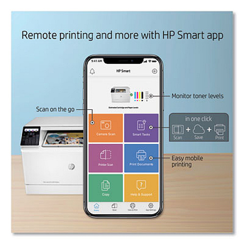HP Color LaserJet Pro MFP M182nw Wireless Multifunction Laser Printer, Copy/Print/Scan (7KW55A)