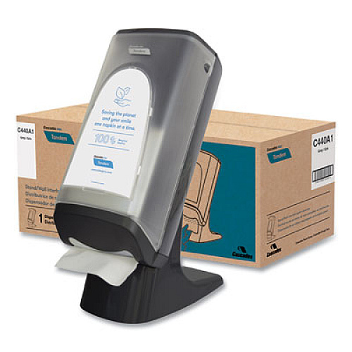 Tandem Stand/Wall Napkin Dispenser, 9.06 x 12.4 x 20.28, Gray