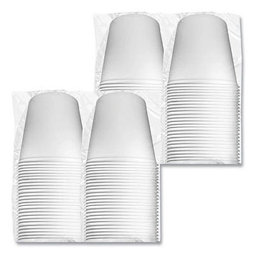 SOLO Double Wrapped Paper Bucket, Unwaxed, 165 oz, White, 100/Carton (10T1UU)