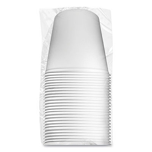 SOLO Double Wrapped Paper Bucket, Unwaxed, 165 oz, White, 100/Carton (10T1UU)