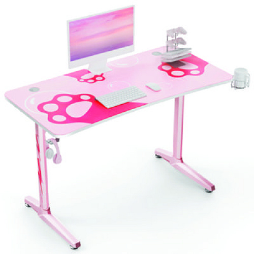 Eureka Cute Gaming Desk, 47" x 23.63" x 30.13", Pink (GD0100)
