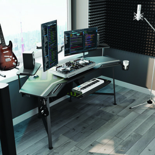 Eureka Aero Gaming Desk, 72.06" x 23.63" x 38", Black (E70B)