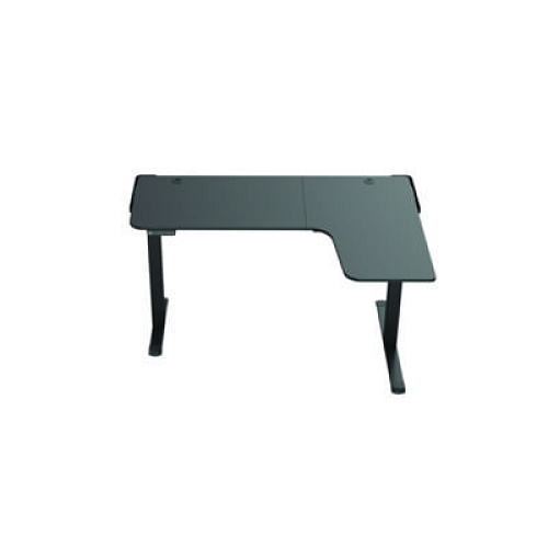 Eureka L-Shaped Standing Desk, Right Desk, 60" x 43.69" x 29.88" to 48.38", Black (01875)