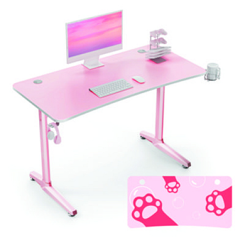 Eureka Cute Gaming Desk, 47" x 23.63" x 30.13", Pink (GD0100)