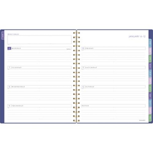 AT-A-GLANCE Badge Geo Weekly/Monthly Planner, 11 x 9.25, Purple/Gold Cover, 13-Month (Jan to Jan): 2025 to 2026 (1722G905)
