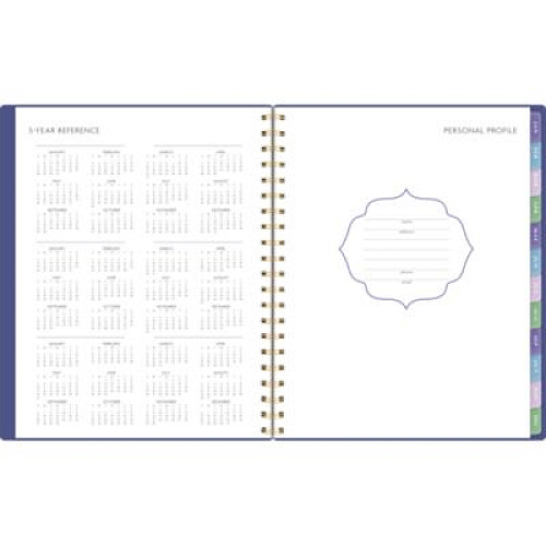 AT-A-GLANCE Badge Geo Weekly/Monthly Planner, 11 x 9.25, Purple/Gold Cover, 13-Month (Jan to Jan): 2025 to 2026 (1722G905)