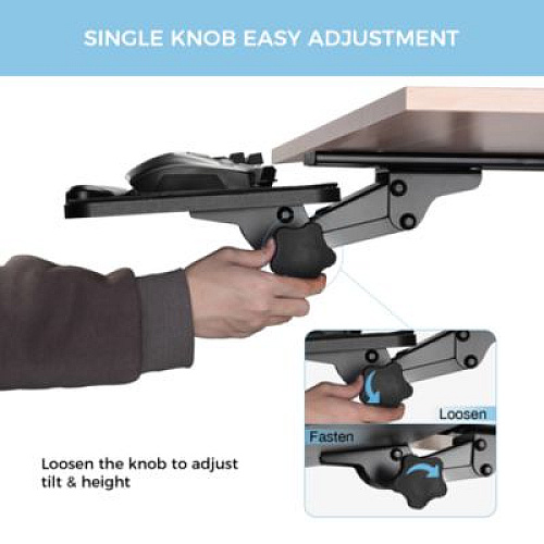 Eureka Adjustable Keyboard Tray, Black (AKB02)