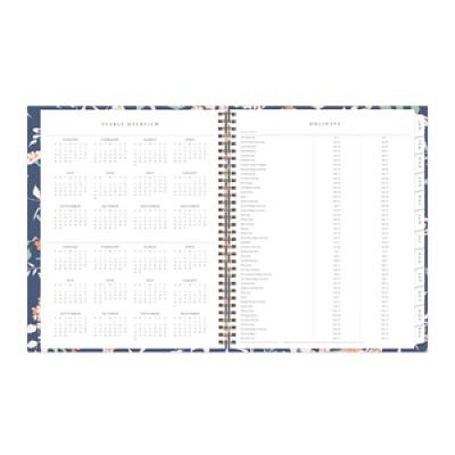 Blue Sky One Tree Planted Effie Weekly/Monthly Planner, Floral Artwork, 11" x 8.5", Blue/Peach/Green Cover, 12-Month (Jan-Dec): 2026 (138325)