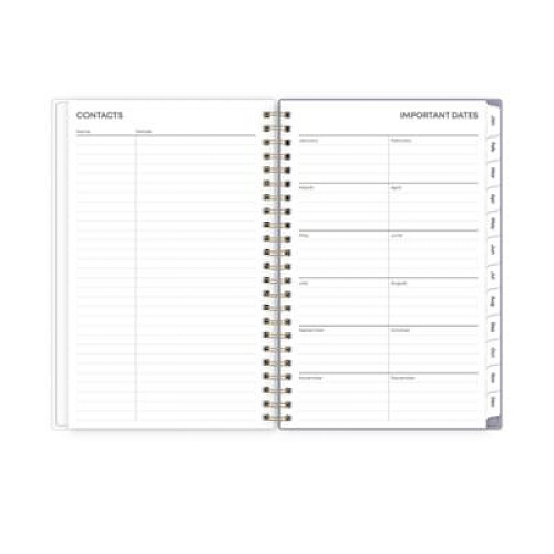 Blue Sky Tula Weekly/Monthly Planner, Floral Artwork, 8" x 5", Purple/Pink/White Cover, 12-Month (Jan to Dec): 2026 (143974)