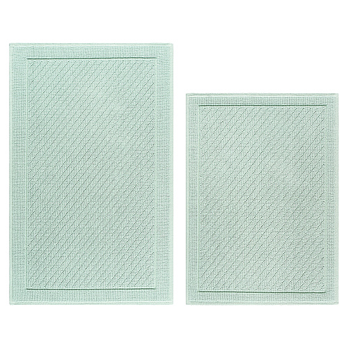 Host & Home Cotton Bath Mat Set 17x24/20x32 - Silt Green - 2pc Set (P-HH-BM-2PK-GR)