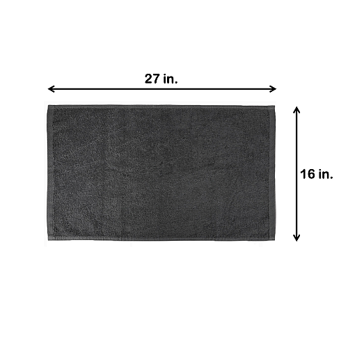 Cotton Jr. Salon Towel 16x27 Black - Pack Of 12 (BBJ-1627-2.5BLK)