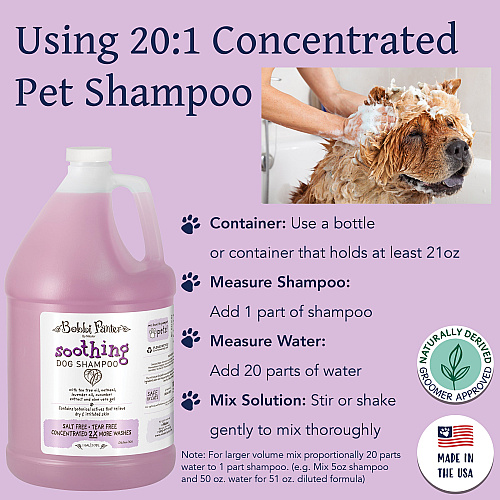 Bobbi Panter Botanicals Soothing Dog Shampoo, Lavender/cucumber - 1 Gallon (BP00027)
